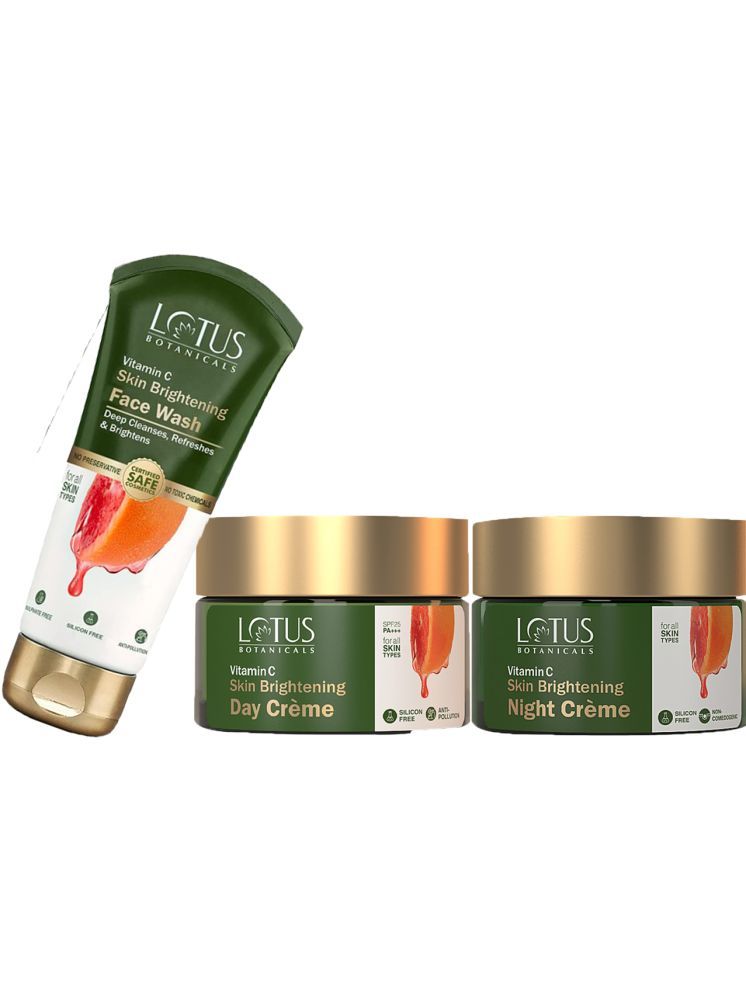     			Lotus Botanicals Vitamin-C Day Cream 50g , Night Cream 50g , Face Wash 100g (Pack of 3)