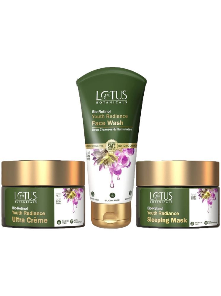     			Lotus Botanicals Bio Retinol Youth Ultra Cream 50g , Sleeping Mask 50g , Face Wash 100g (Pack of 3)