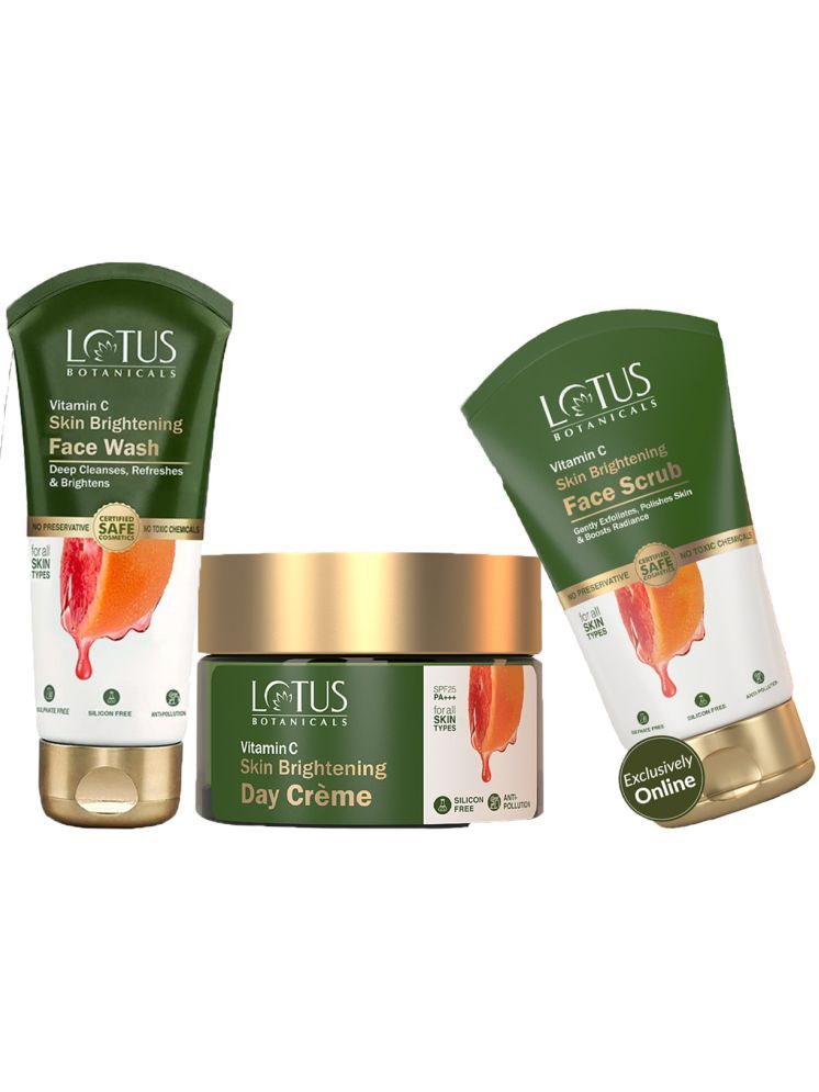     			Lotus Botanicals Vitamin-C Day Cream 50g , Face Wash 100g , Face Scrub 100g (Pack of 3)