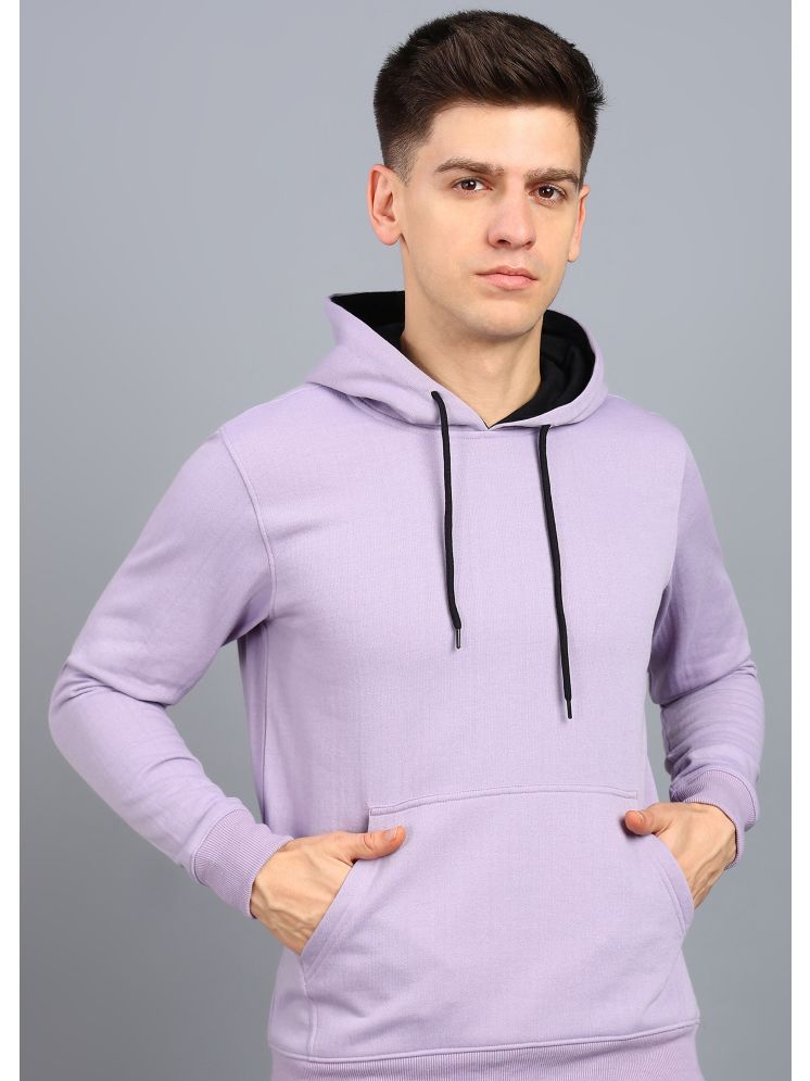     			XFOX Fleece Hooded Men's Sweatshirt - Purple ( Pack of 1 )