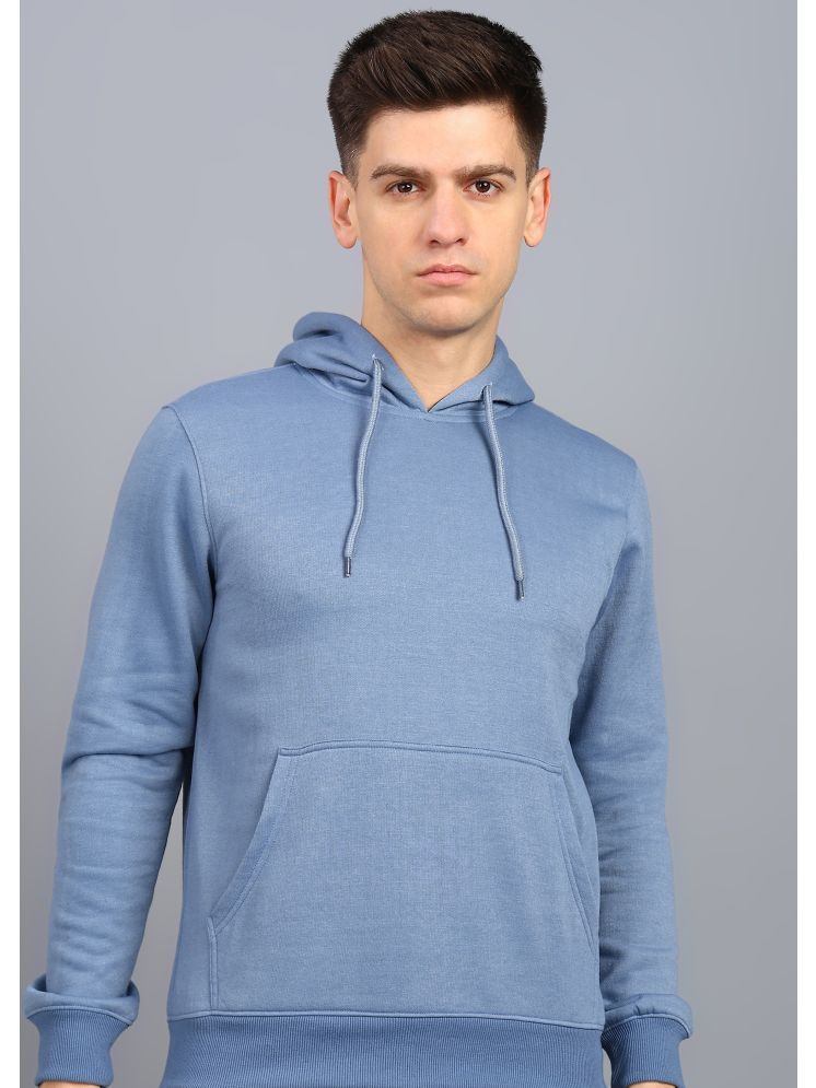     			XFOX Fleece Hooded Men's Sweatshirt - Blue ( Pack of 1 )