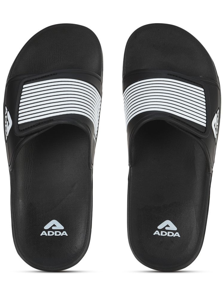     			Adda Black Men's Slide Flip Flop