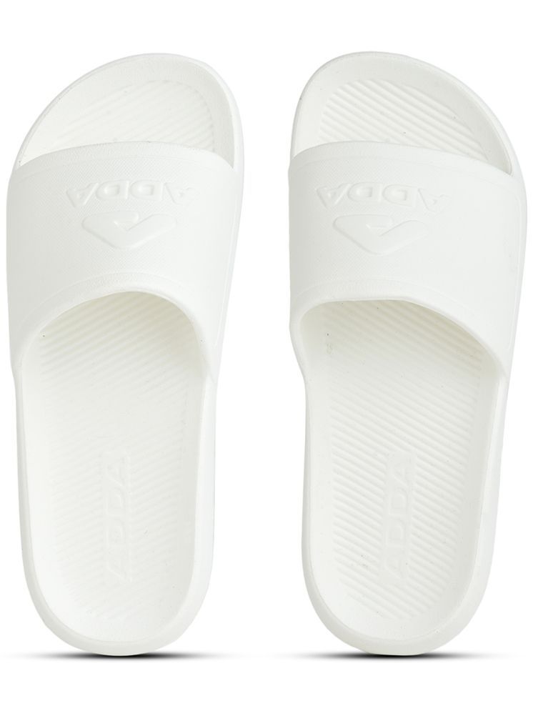     			Adda White Men's Slide Flip Flop