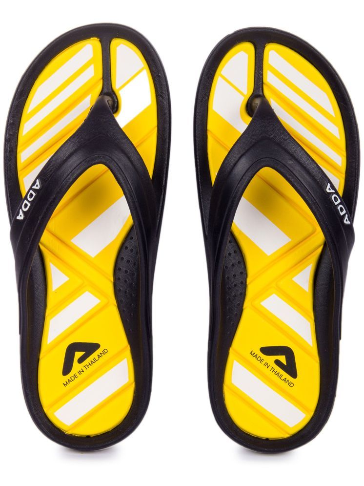     			Adda Yellow Men's Thong Flip Flop