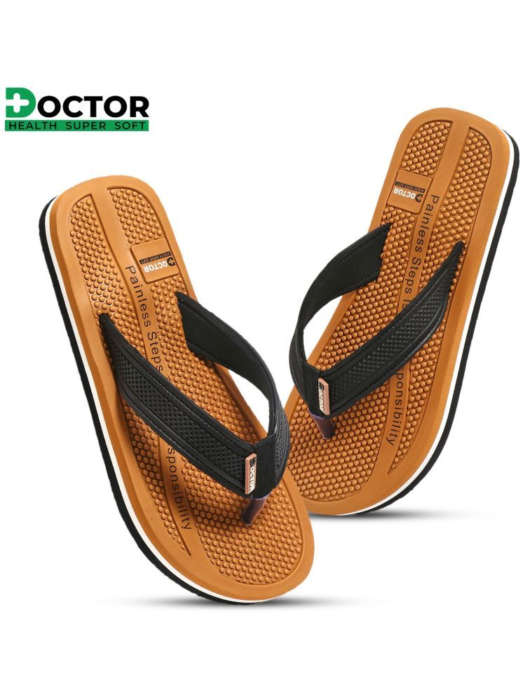     			Doctor Health Super Soft Tan Men's Massage Flip Flop