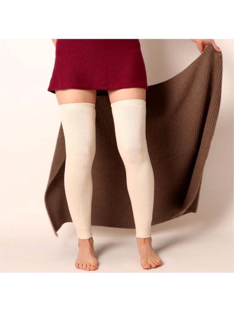     			HF LUMEN Pack of 1 Unisex Woollen Leg Warmer ( Beige )