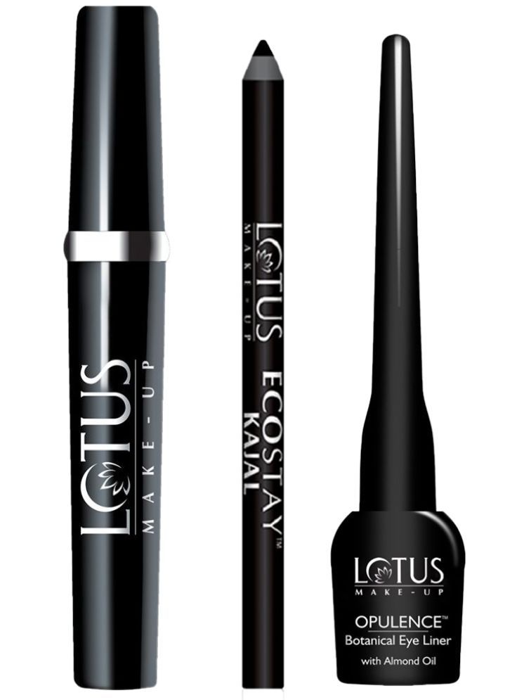     			Lotus Make-up Ecosty Kajal Blak 1.2g , Opulence Eye Liner 4g , Botanical Mascara 4g (Pack of 3)