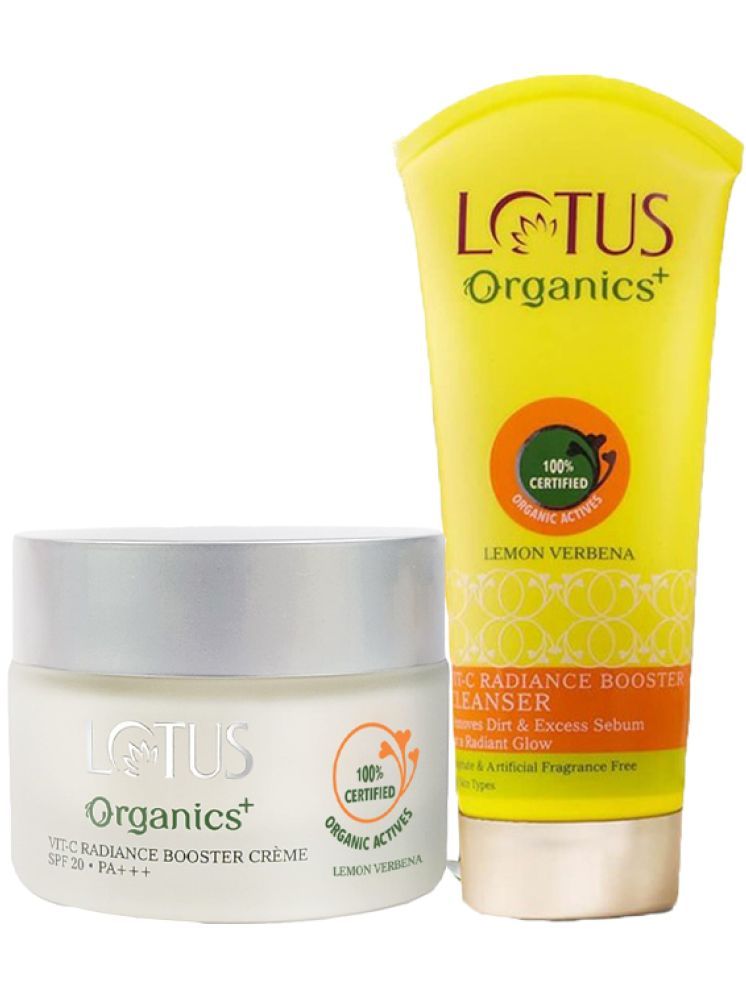     			Lotus Organics+ Vitamin-C Radiance Booster Cream 50g , Booster Cleanse 100g (Pack of 2)