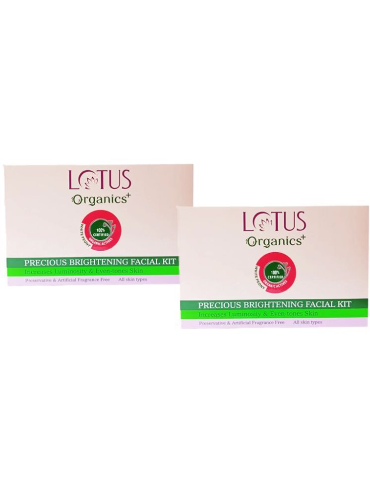     			Lotus Organics+ Precious Brightening Single Facial Kit 47g (Pack of 2)