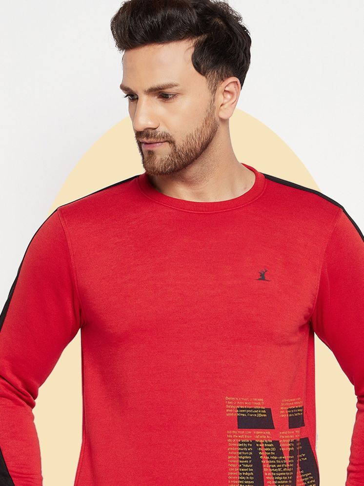     			Lycos Fleece Round Neck Men's Sweatshirt - Red ( Pack of 1 )