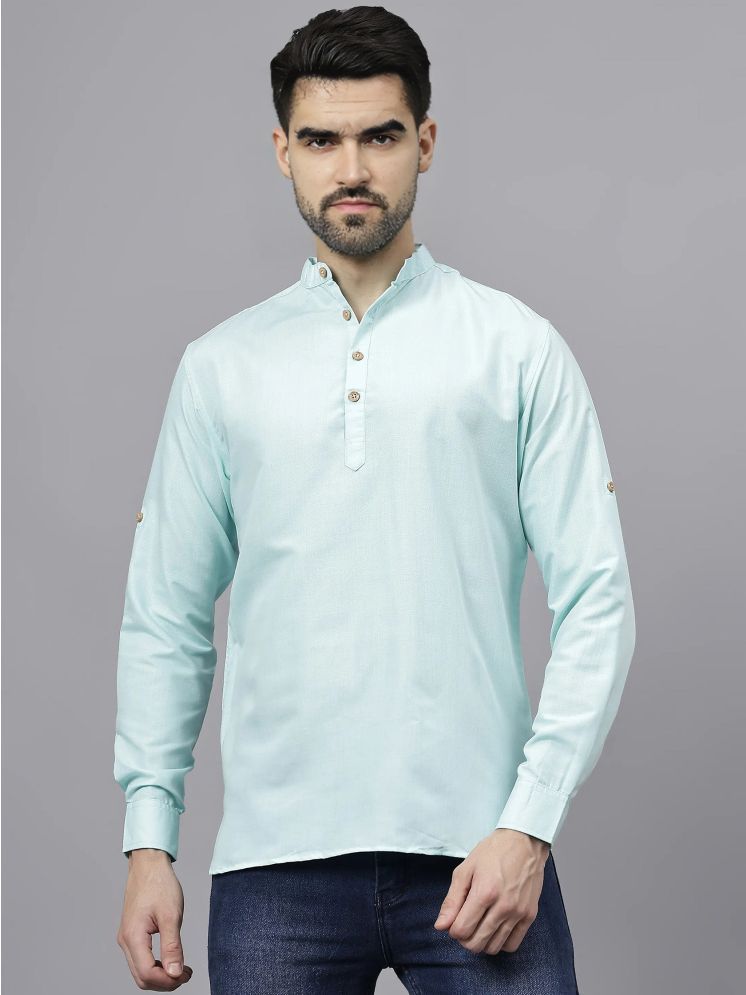     			Navkanj Light Green Cotton Blend Men's Regular Kurta ( Pack of 1 )