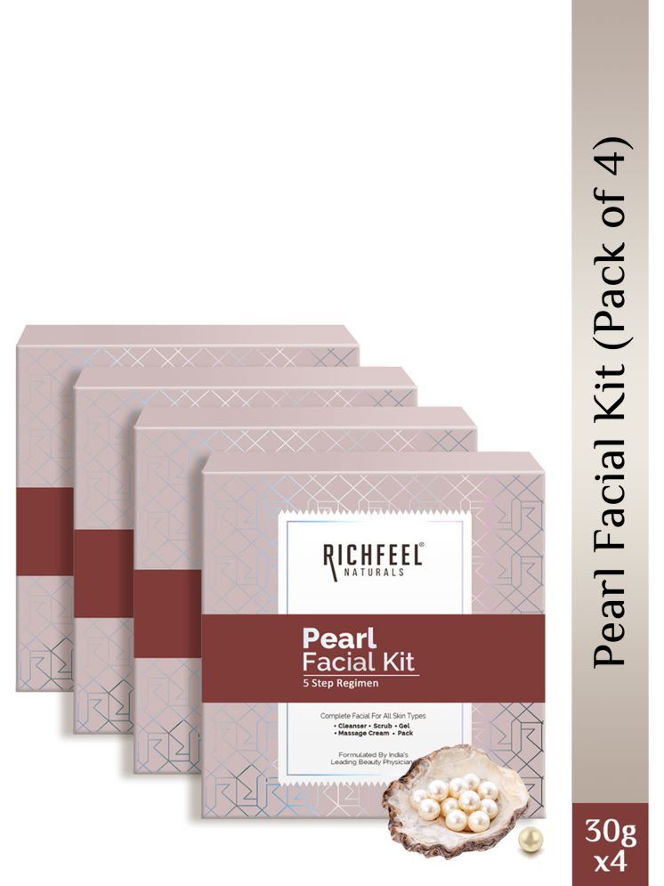     			Richfeel Pearl 1 Time Use Facial Kit For Normal Skin Pearl 4 ( Pack of 4 )