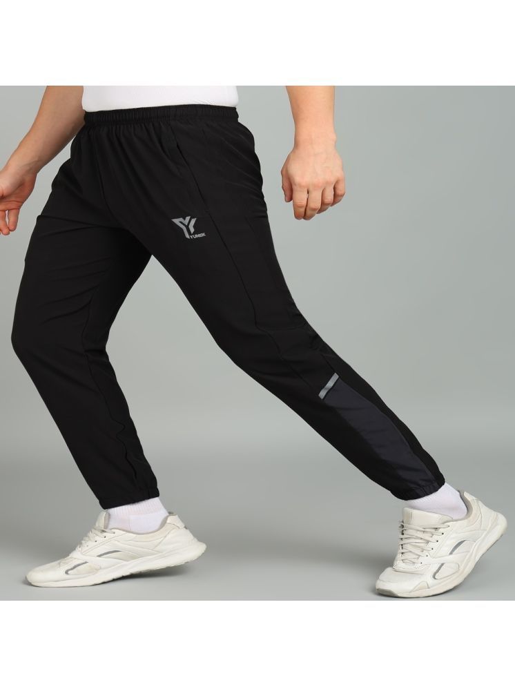     			YUNEK Black Polyester Men's Trackpants ( Pack of 1 )