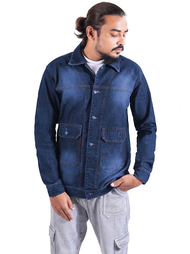     			52dealz Denim Men's Denim Jacket - Indigo ( Pack of 1 )