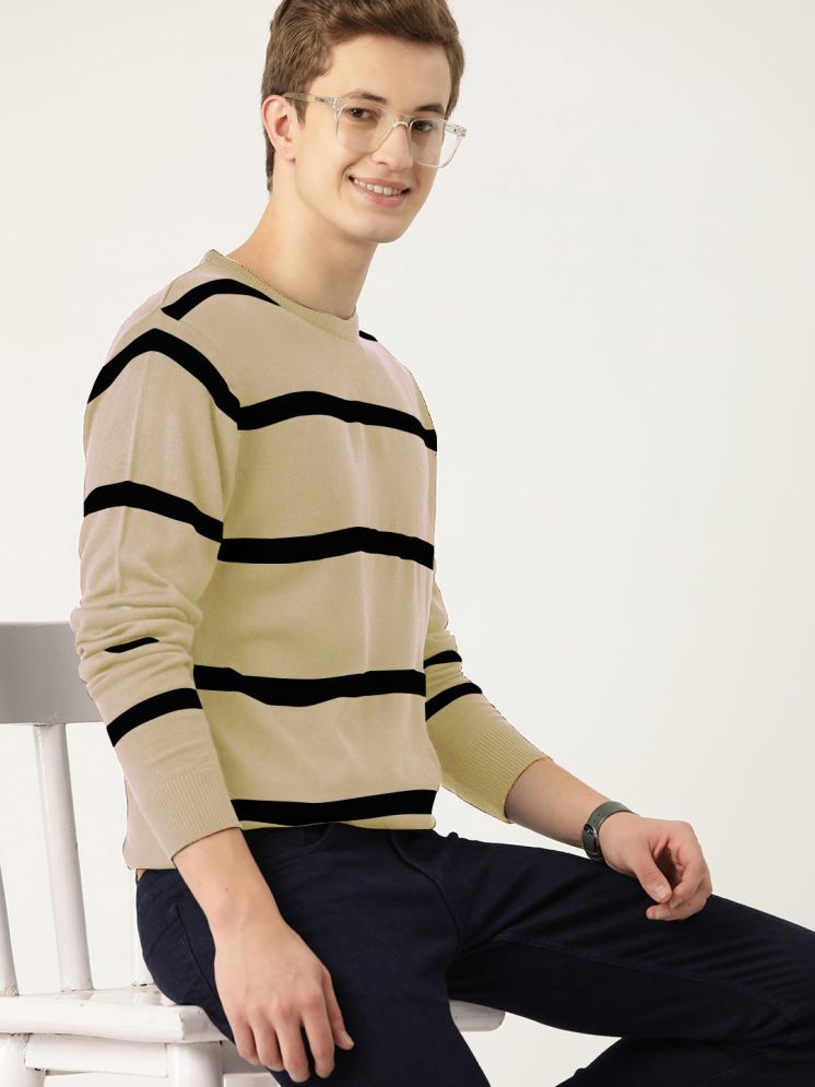     			AIN6 Woollen Blend Round Neck Men's Full Sleeves Pullover Sweater - Beige ( Pack of 1 )