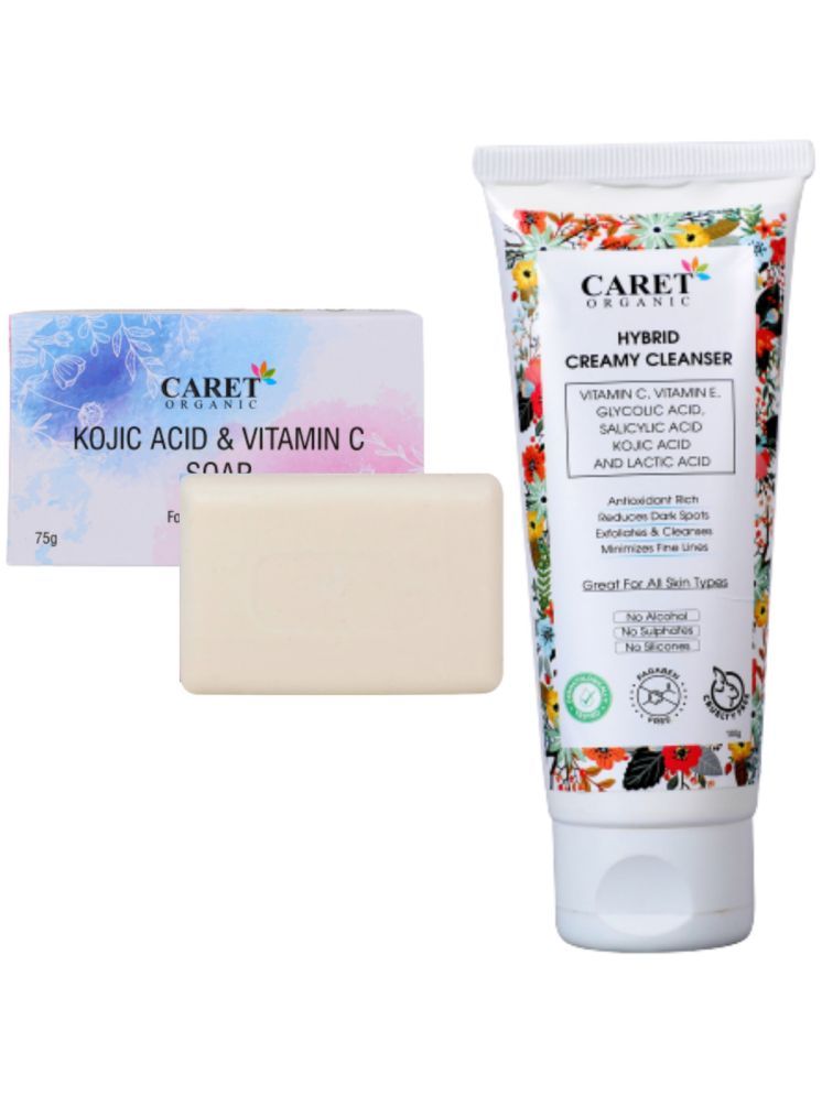     			Caret Organic Freshness Hybrid Face Wash Bathing Bar for All Skin Type ( Pack of 2 )