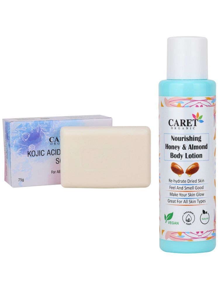     			Caret Organic Skin Whitening Honey Body Lotion Soap for All Skin Type ( Pack of 2 )