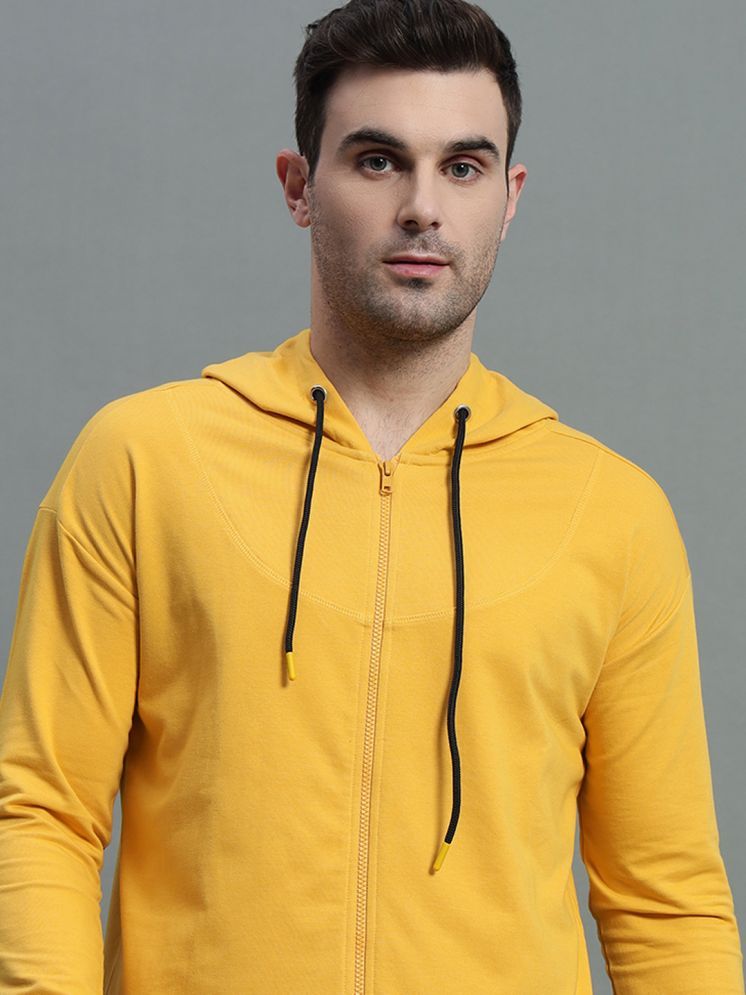     			GET GOLF Fleece Hooded Men's Sweatshirt - Yellow ( Pack of 1 )