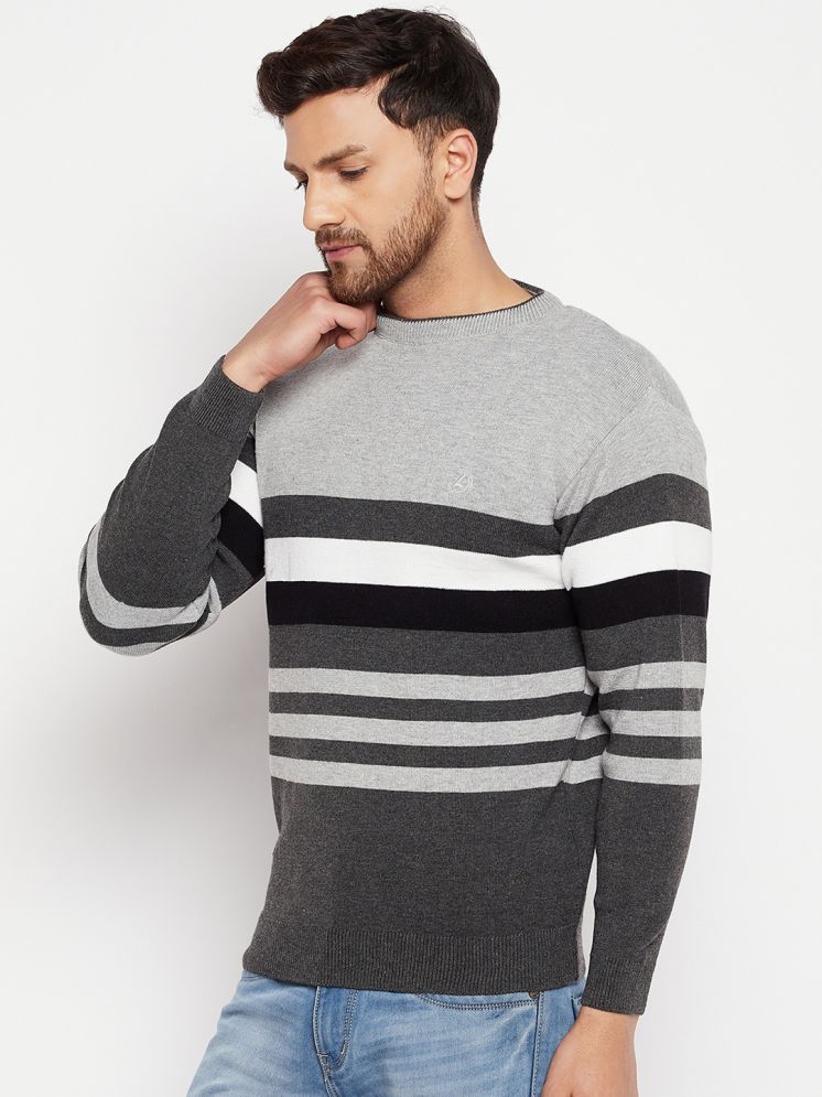     			Lycos Woollen Blend Round Neck Men's Full Sleeves Pullover Sweater - Dark Grey ( Pack of 1 )