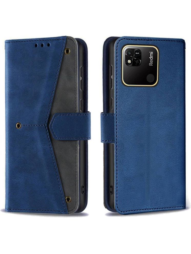     			Masque Blue Flip Cover Artificial Leather Compatible For Xiaomi Mi Redmi 10A ( Pack of 1 )