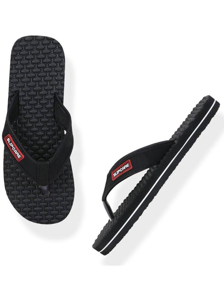     			SLIPCARE Black Men's Massage Flip Flop