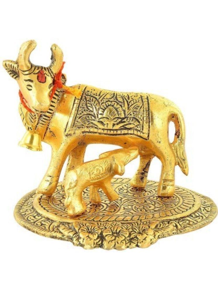     			Shri Astha Vinayak Brass Cow and Calf Idol ( 10 cm )