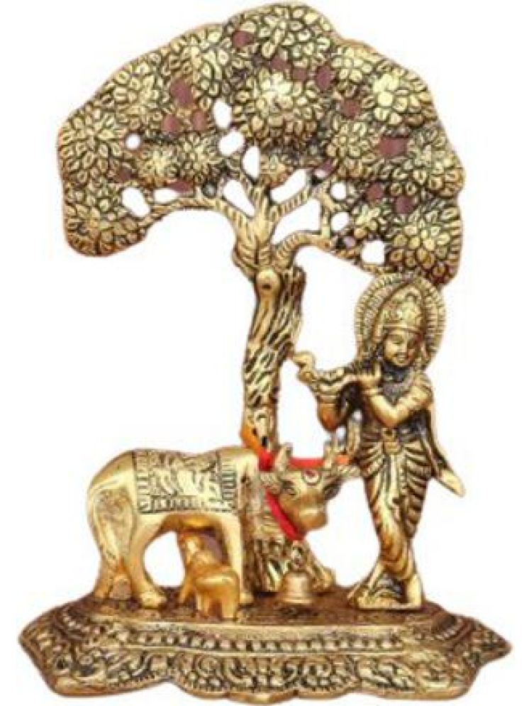     			Shri Astha Vinayak Brass Lord Krishna Idol ( 6 cm )