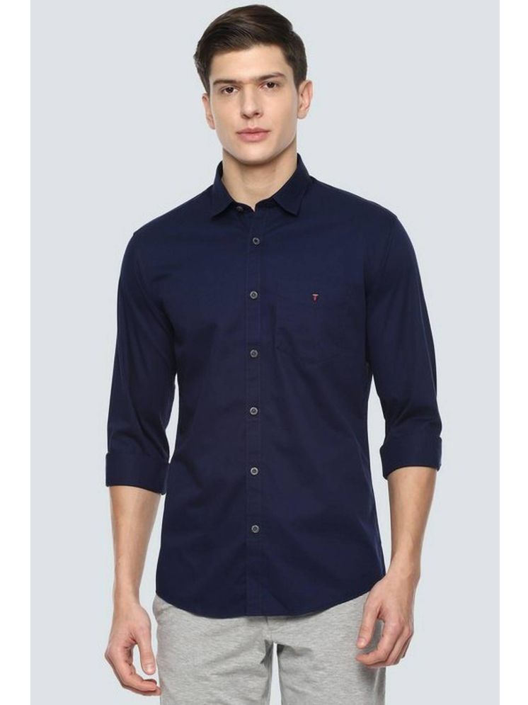     			VERTUSY Cotton Blend Regular Fit Solids Full Sleeves Men's Casual Shirt - Navy Blue ( Pack of 1 )