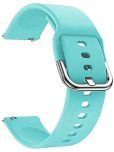 ACM Watch Strap Silicone Belt compatible with Timex Iconnect Calling Max Smartwatch Sports Hook Band Light Blue