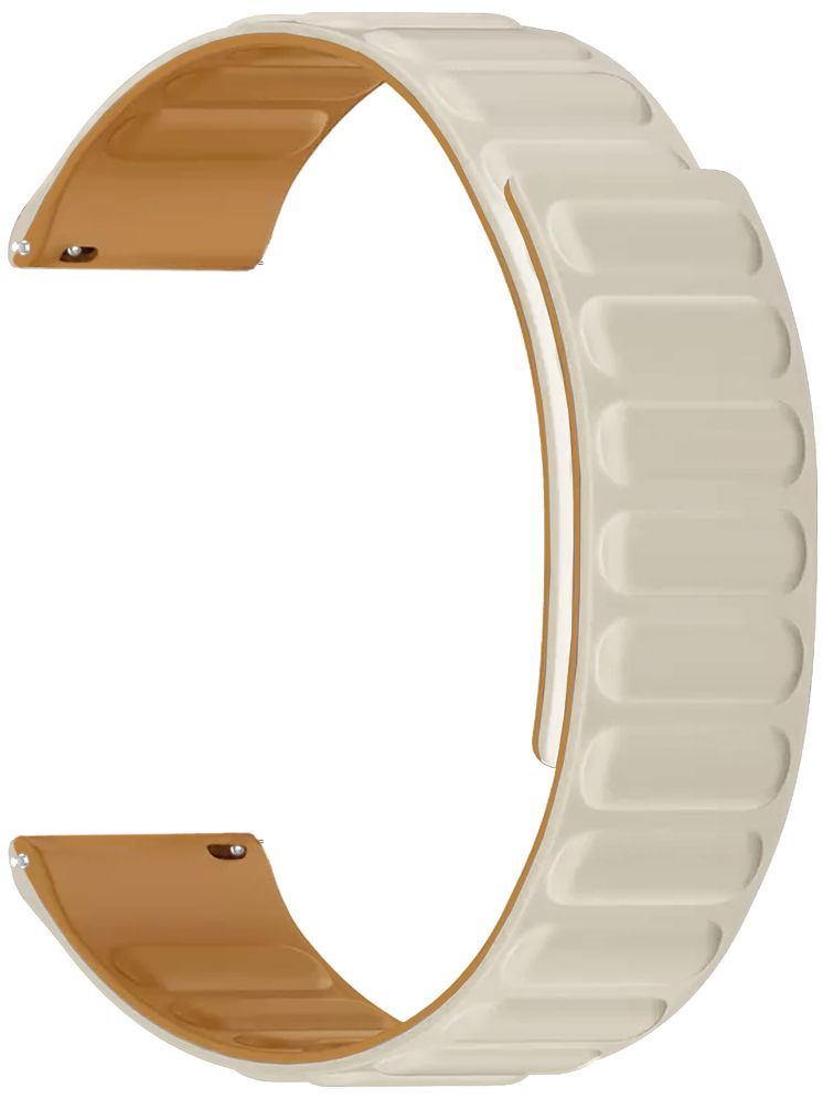     			ACM Watch Strap Magnetic Silicone compatible with Pebble Orbit Smartwatch Luxury Band White