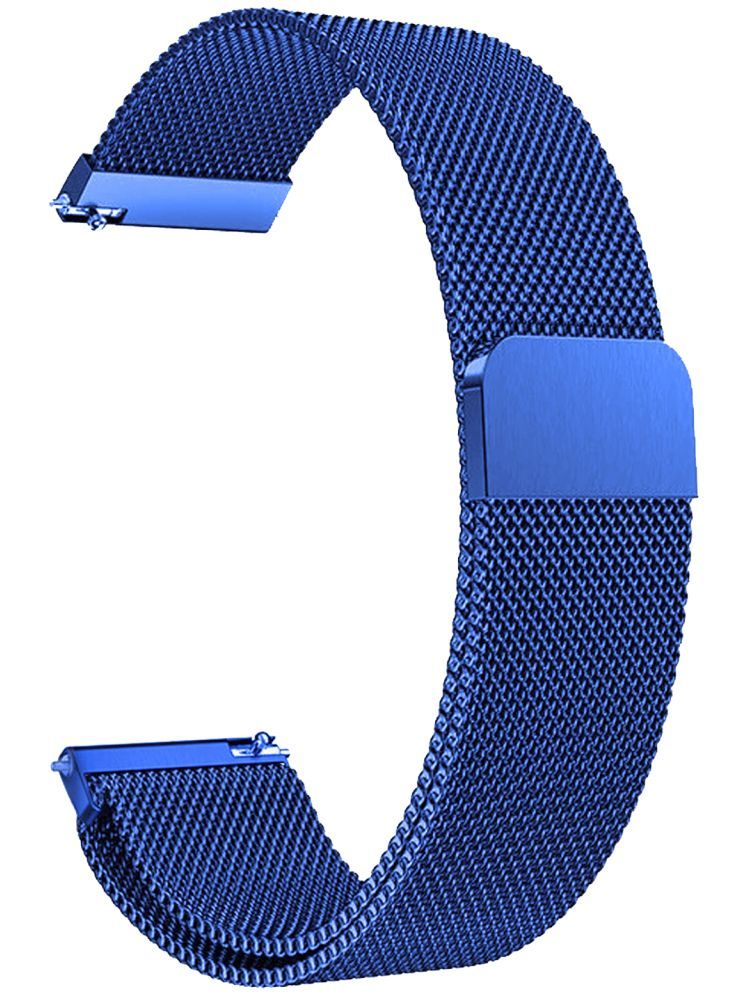     			ACM Watch Strap Magnetic compatible with Maxima Max Pro Apex Smartwatch Luxury Metal Chain Band Blue