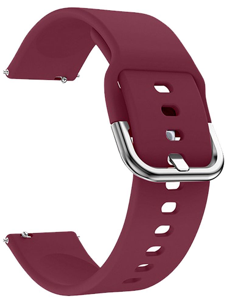     			ACM Watch Strap Silicone Belt compatible with Pebble Orbit Smartwatch Sports Hook Band Burgundy Purple