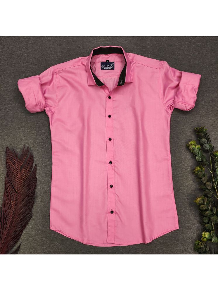     			Bluedove Cotton Blend Regular Fit Solids Full Sleeves Men's Casual Shirt - Pink ( Pack of 1 )