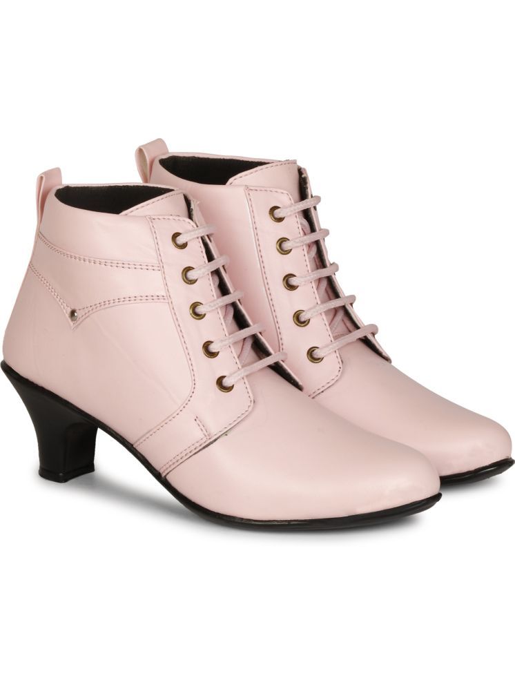     			Fashimo Pink Women's Ankle Length Boots