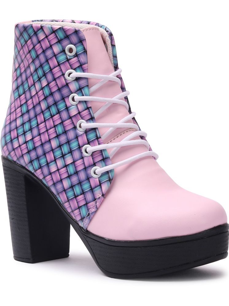     			Fashimo Pink Women's Ankle Length Boots