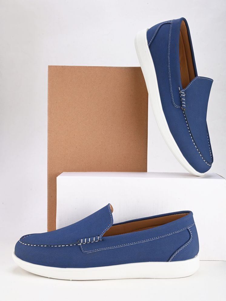     			Fentacia MEN CASUAL SHOES Blue Men's Slip-on Shoes