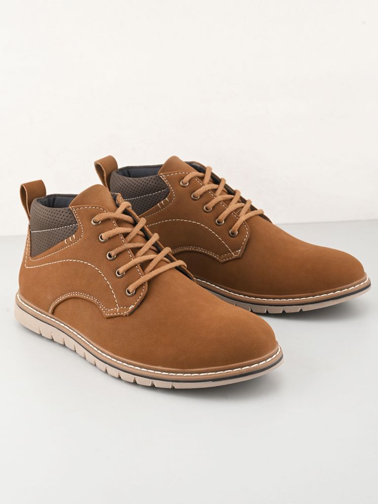     			Fentacia MEN CASUAL SHOES Tan Men's Lifestyle Shoes