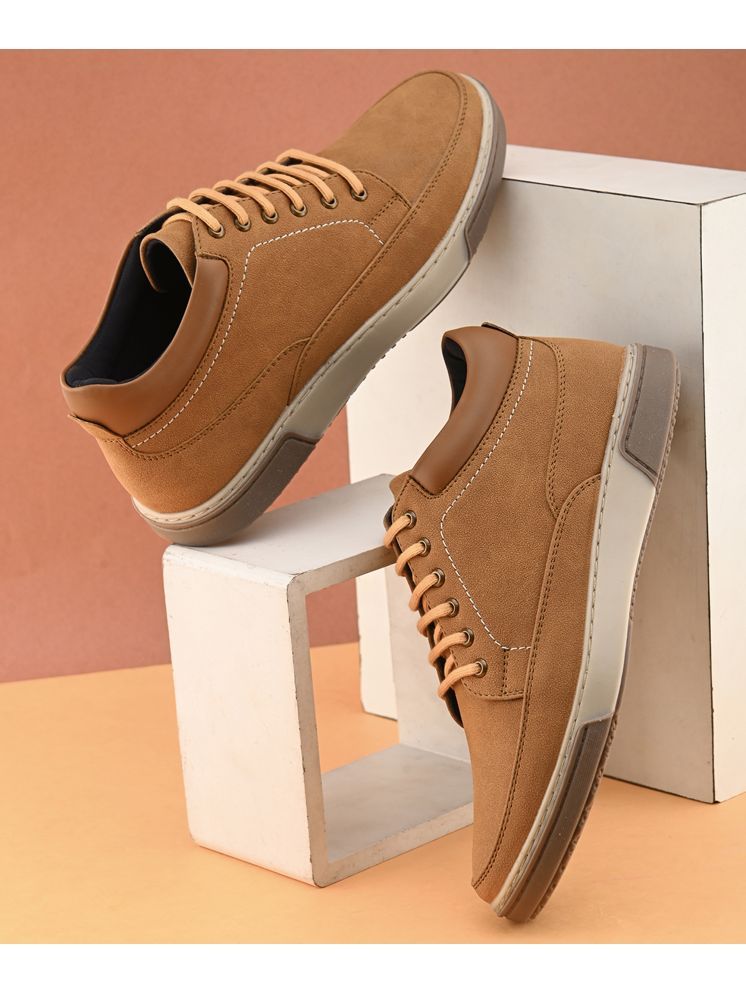     			Fentacia MEN CASUAL SHOES Tan Men's Lifestyle Shoes