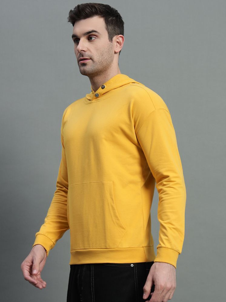     			GET GOLF Fleece Hooded Men's Sweatshirt - Mustard ( Pack of 1 )