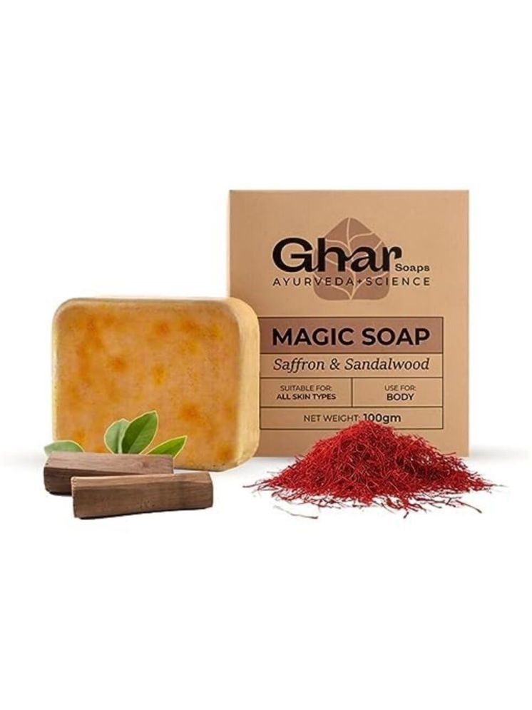     			GHAR SOAPS Skin Whitening Sandalwood & Saffron Chandan & Kesar Soap for All Skin Type ( Pack of 1 )