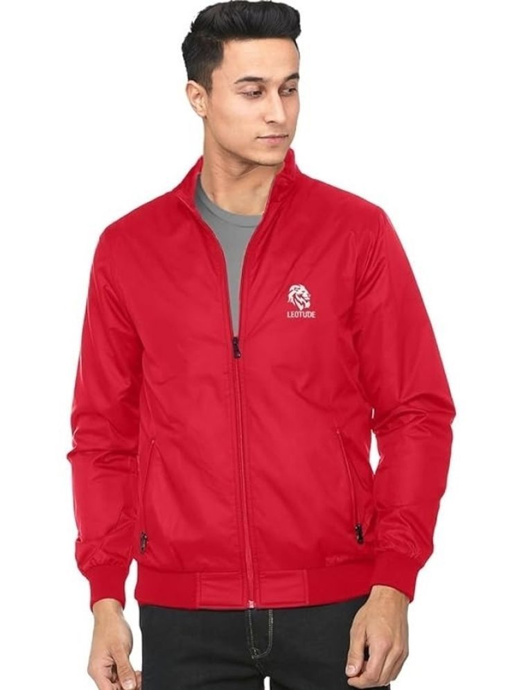     			Leotude Polyester Men's Windcheater Jacket - Red ( Pack of 1 )