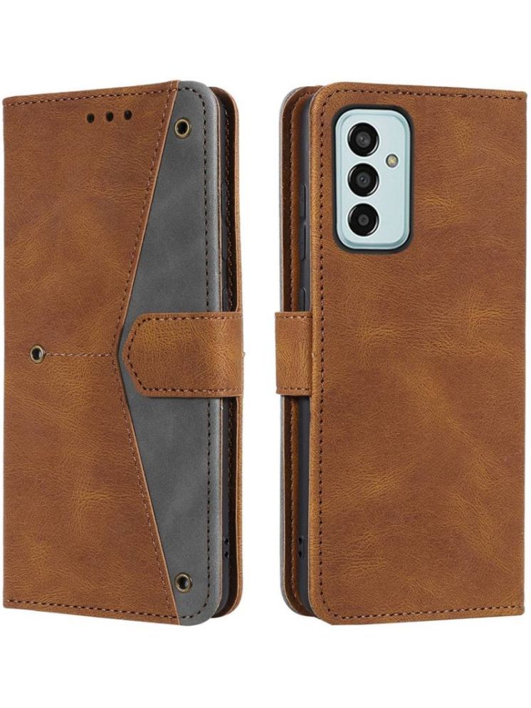     			Masque Brown Flip Cover Artificial Leather Compatible For SAMSUNG Galaxy A14 5G ( Pack of 1 )