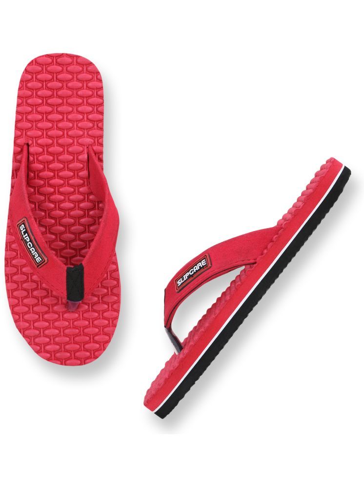     			SLIPCARE Red Women's Massage Flip Flop