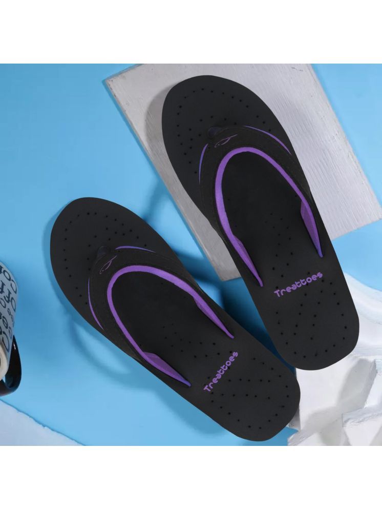     			TREATTOES Purple Women's Thong Flip Flop