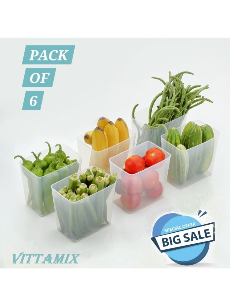     			Vittamax BINS 6-PCS Plastic Transparent Multi-Purpose Container ( Set of 6 )