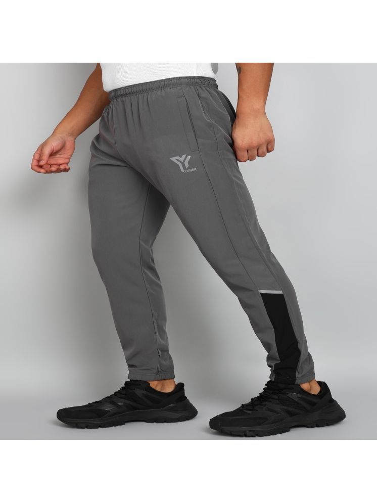     			YUNEK Grey Polyester Men's Trackpants ( Pack of 1 )