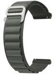 ACM Watch Strap Nylon compatible with Timex Iconnect Calling Max Smartwatch Sports Hook Band Grey