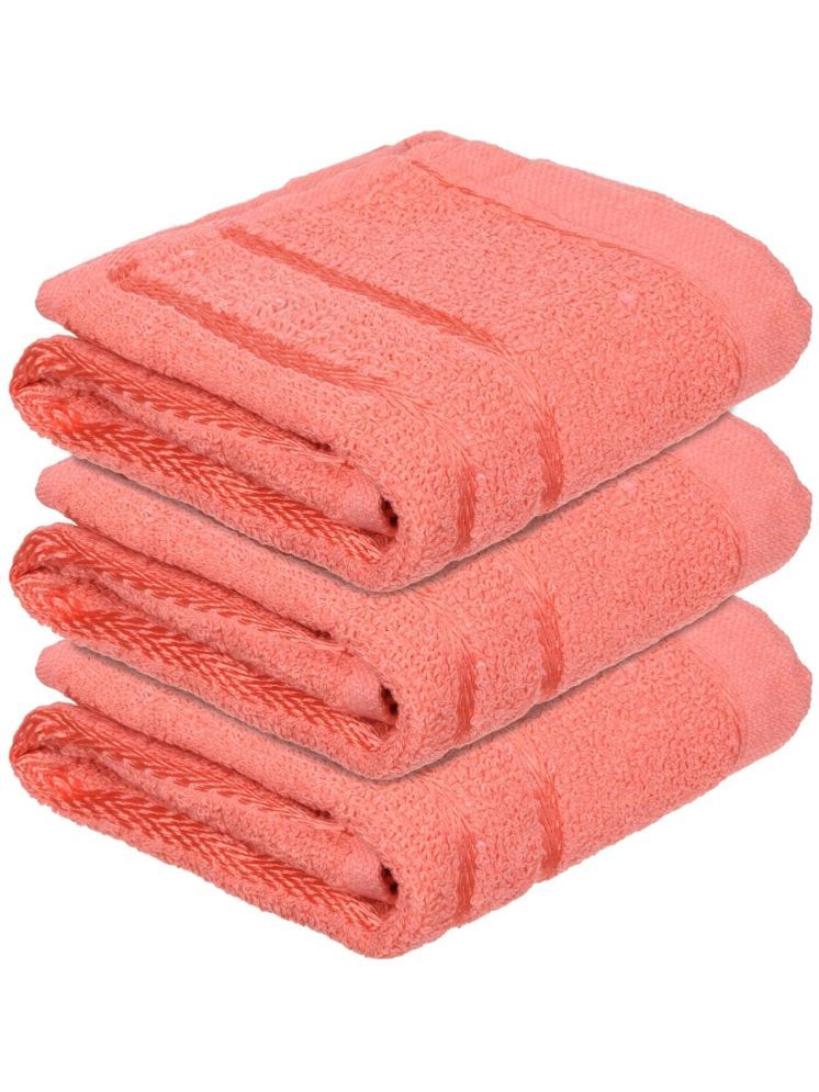     			Dyana Core Pack of 3 Cotton 401-450 -GSM Hand Towel ( Red )