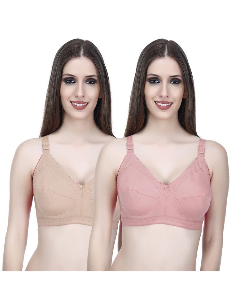     			Elina Pack of 2 Cotton Non Padded Minimizer Bra For Women ( Multicolor )