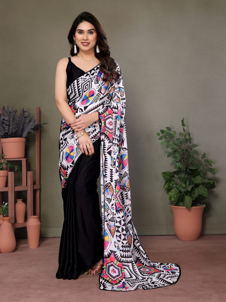     			Gazal Fashions Pack of 1 Silk Printed Saree With Blouse Piece ( Multicolor )